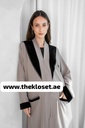 Khaki Simple Abaya With Two Pocket Front Design
