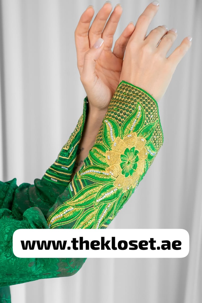 Chic Green Floral Dress