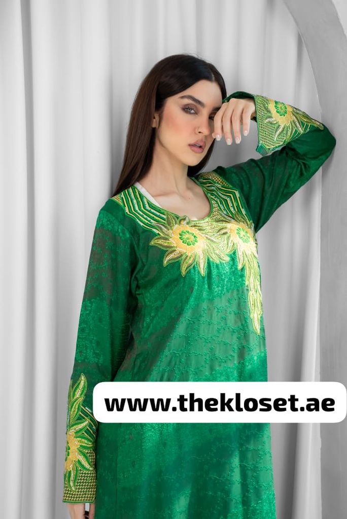 Chic Green Floral Dress