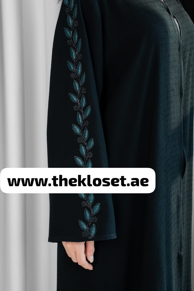 Leaves Print Abaya