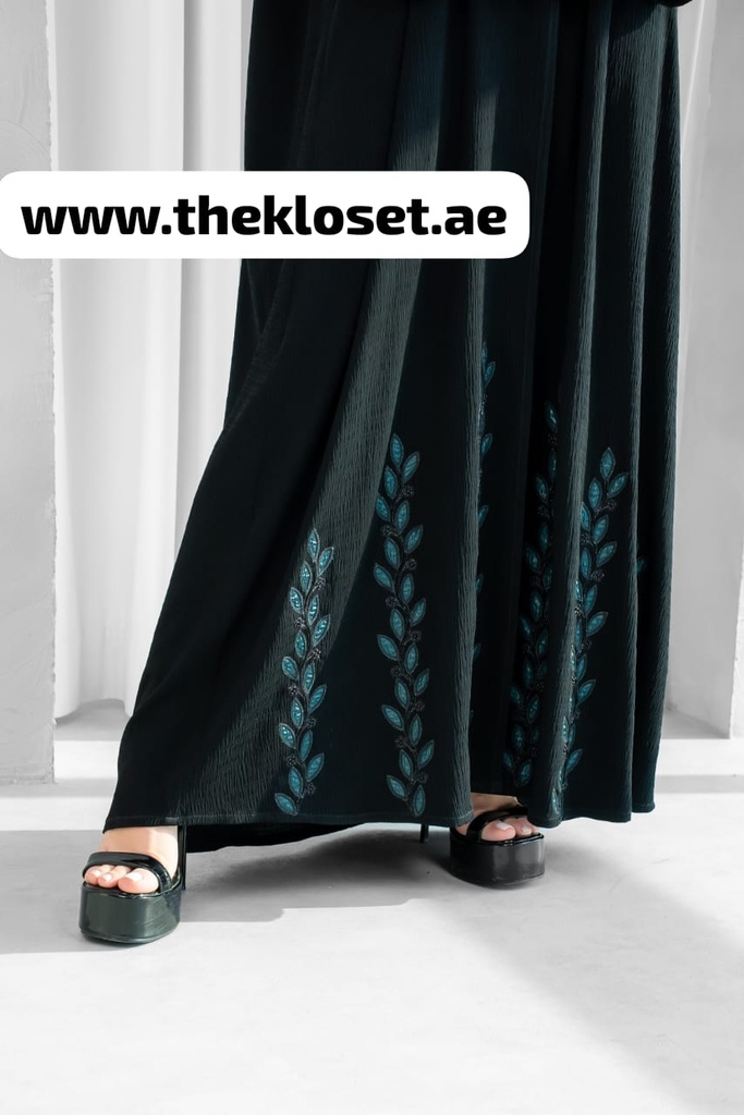 Leaves Print Abaya