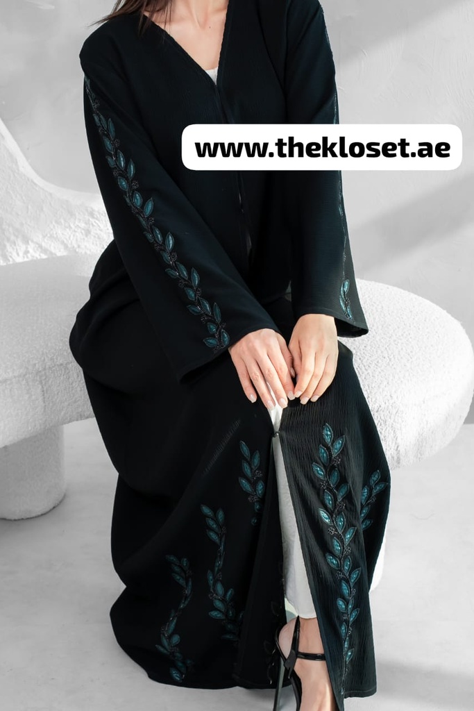 Leaves Print Abaya