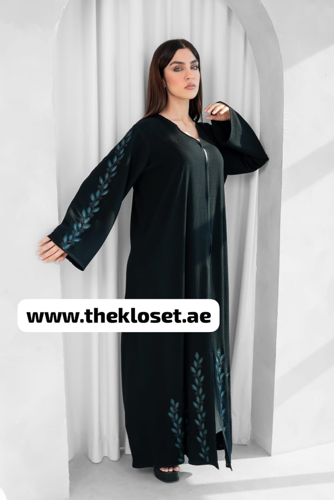 Leaves Print Abaya