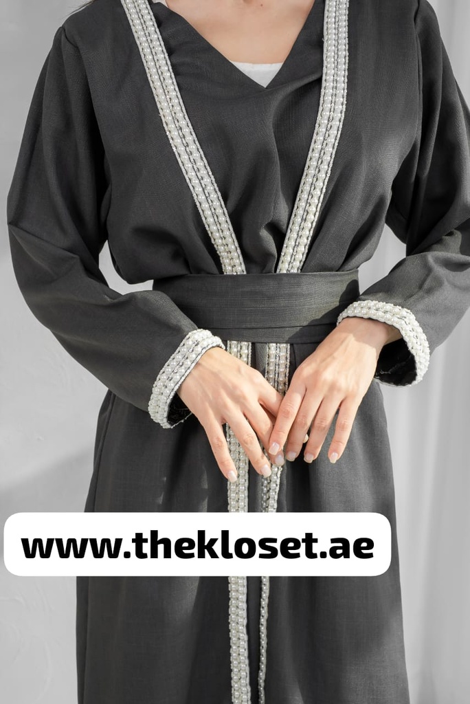 Dress embellished With bead embroidery design