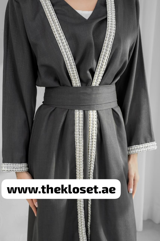 Dress embellished With bead embroidery design