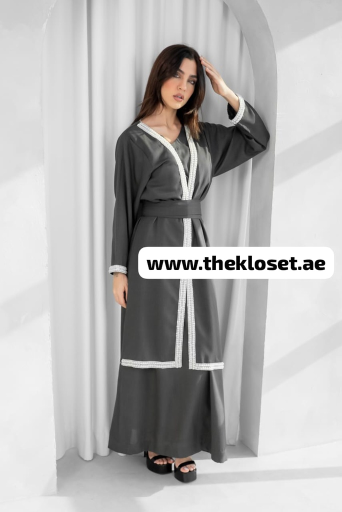 Dress embellished With bead embroidery design