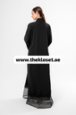 Black Abaya With Embroidered Stone Design 
