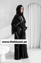Black Open Abaya With Both Side Pocket