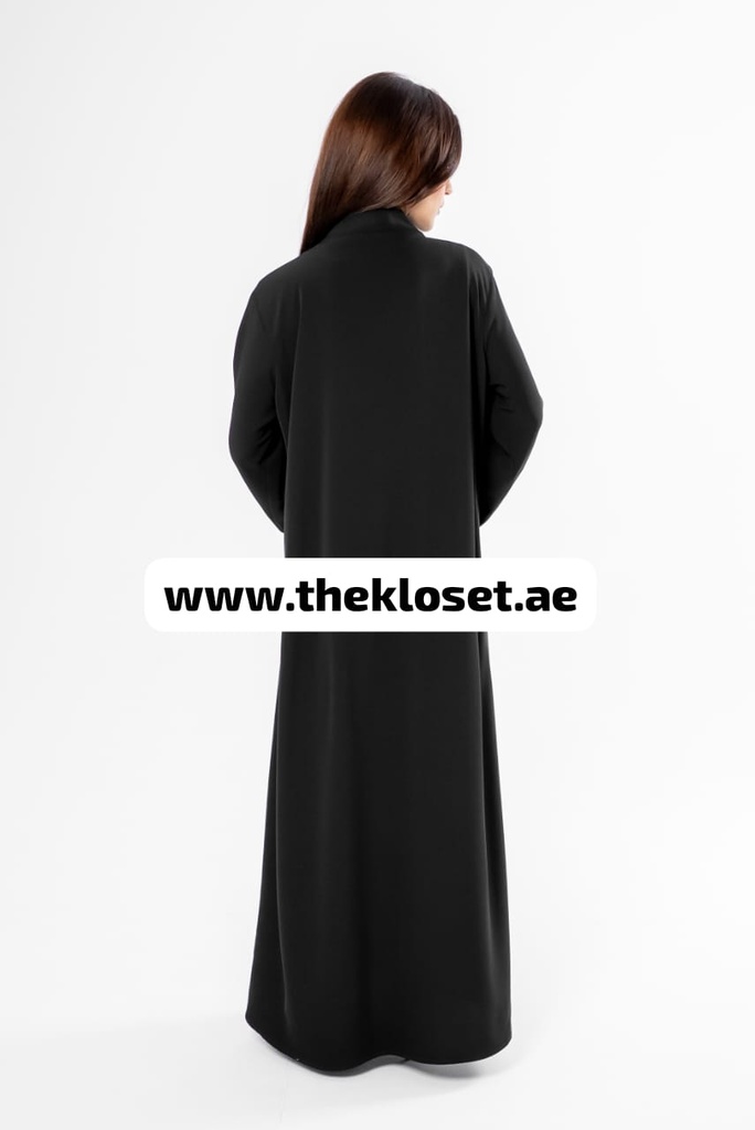 Beaded red floral black Abaya