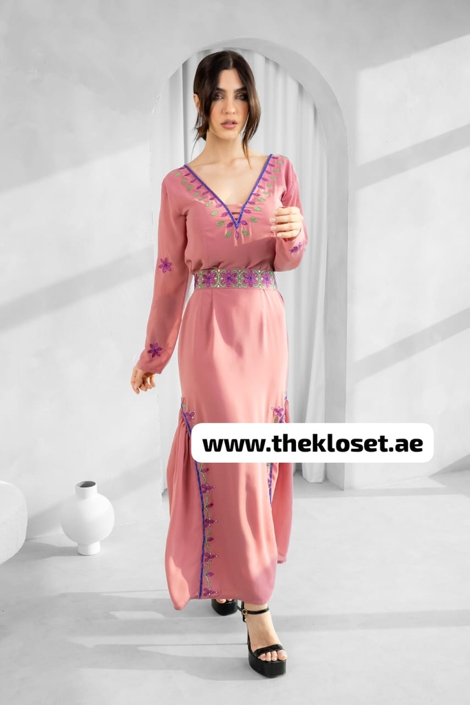 Fairy deep neckline hand beaded Dress