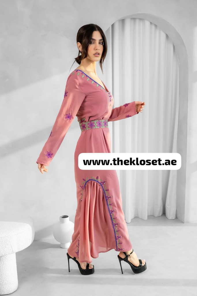 Fairy deep neckline hand beaded Dress