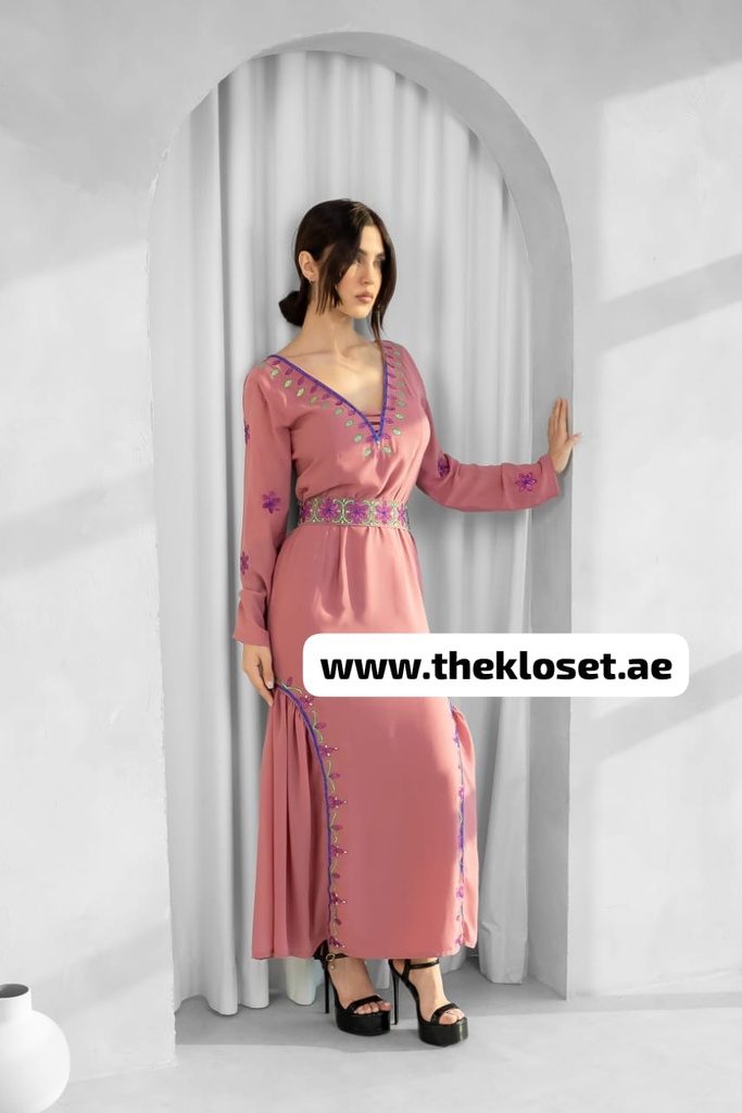 Fairy deep neckline hand beaded Dress