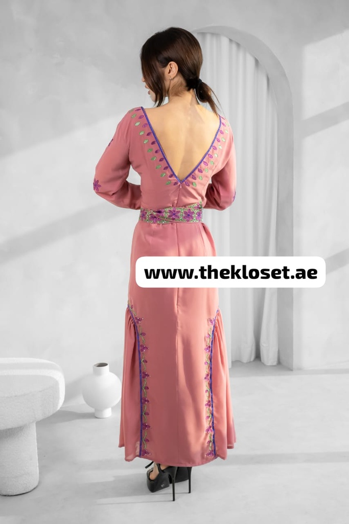 Fairy deep neckline hand beaded Dress