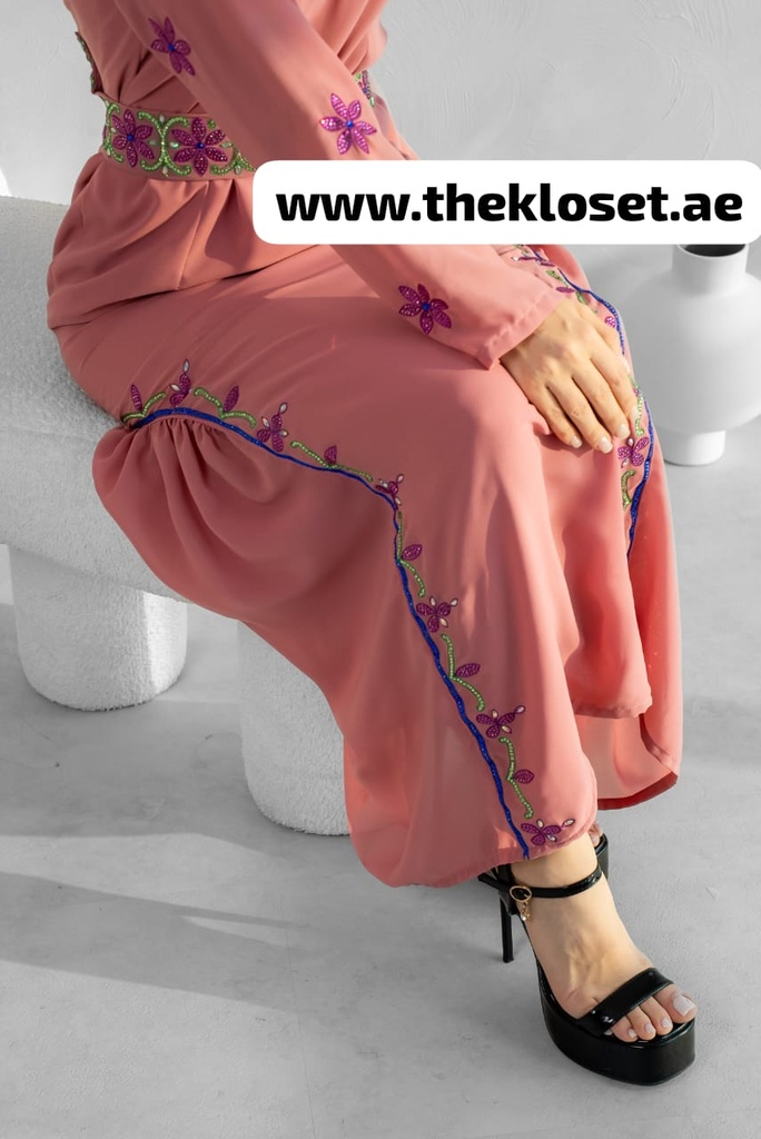 Fairy deep neckline hand beaded Dress