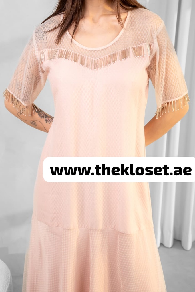 Mesh Pleated Dress