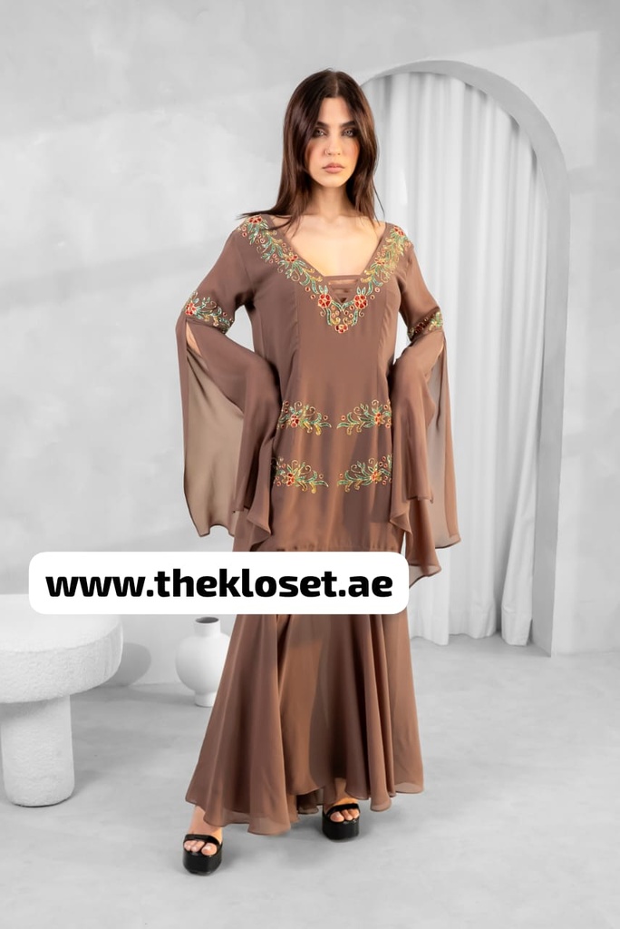 Handmade deep neckline Dress