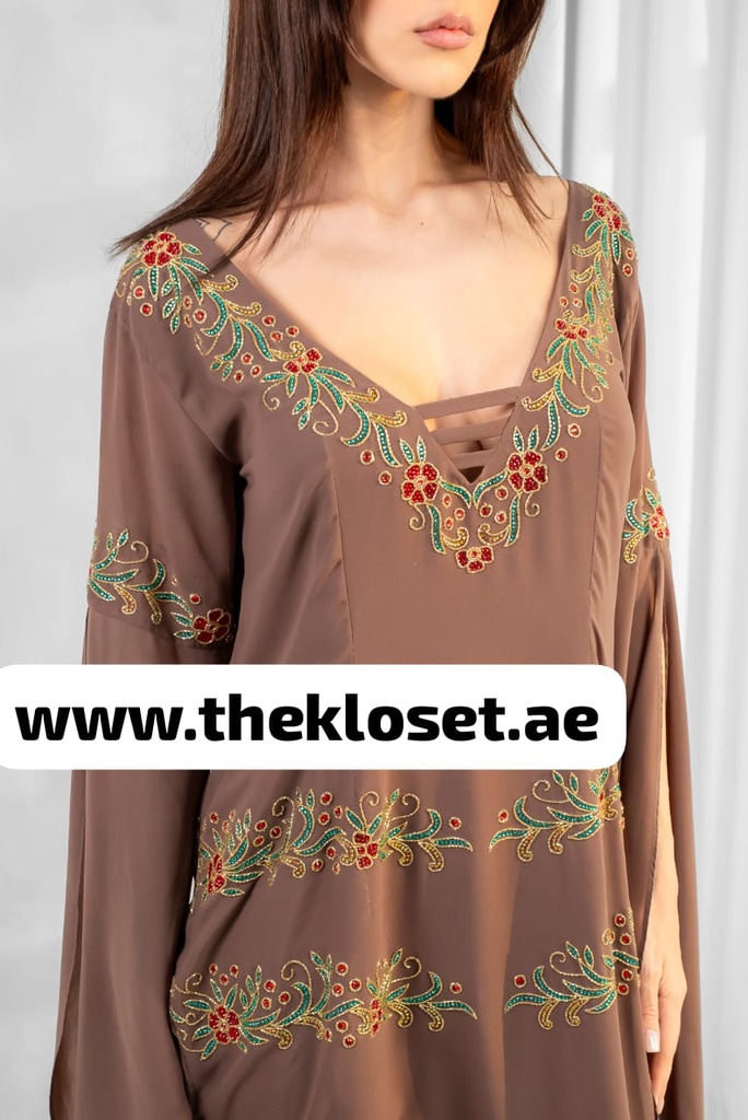 Handmade deep neckline Dress