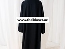 Black Abaya with Art Floral Design  