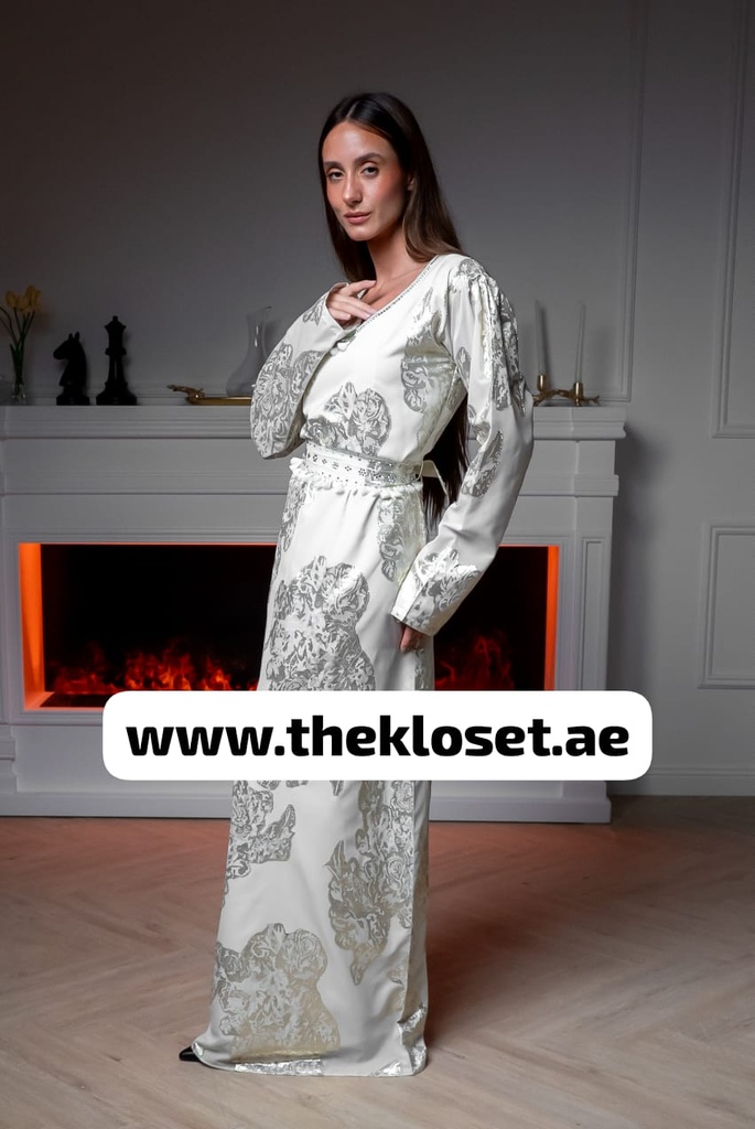 Wedding Dress With Silver Sequin Design