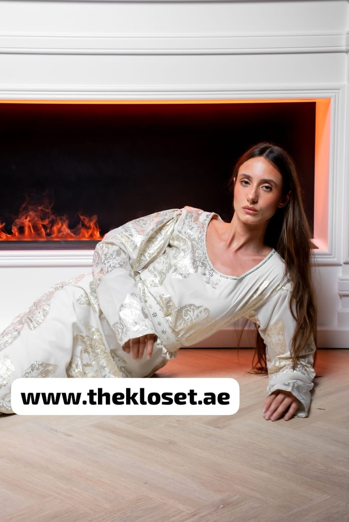 Wedding Dress With Silver Sequin Design