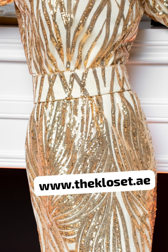 Golden sequins kaftan