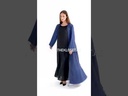 Elegant golden mesh & Dark Blue Abaya 