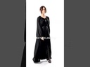 Hand beaded belted closed wide sleeves style abaya