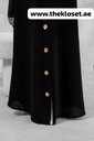 Open Abaya With Silvery Both Side Pocket Design