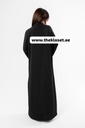 Black Abaya With Embroidery Flower Design