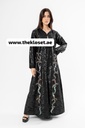 Shiny hand beaded black Abaya
