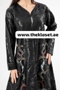 Shiny hand beaded black Abaya