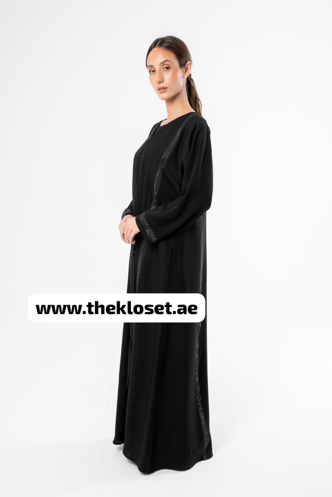 Black Abaya with Sequins