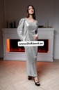  Elegant Sequins Silver Evening Dress