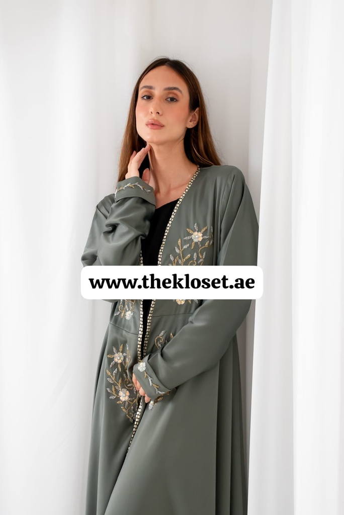 Crepe Beaded Fashion Abaya