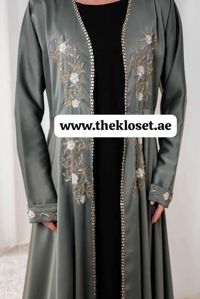 Crepe Beaded Fashion Abaya