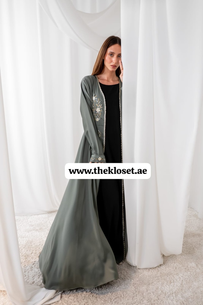 Crepe Beaded Fashion Abaya