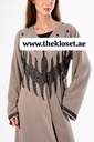 Abaya With Beaded Embroidered Design