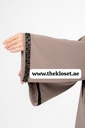 Abaya With Beaded Embroidered Design