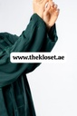 Green hand beaded Fancy silky Abaya 