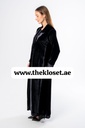 Blue embroidery velvet abaya