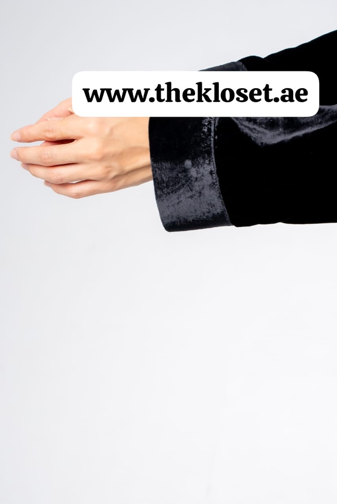 Blue embroidery velvet abaya