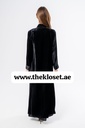 Blue embroidery velvet abaya