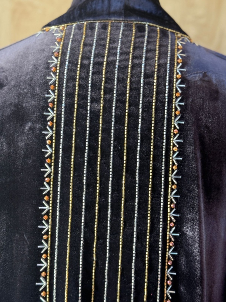 Handcrafted Velvet Abaya Featuring Elegant Embroidery 