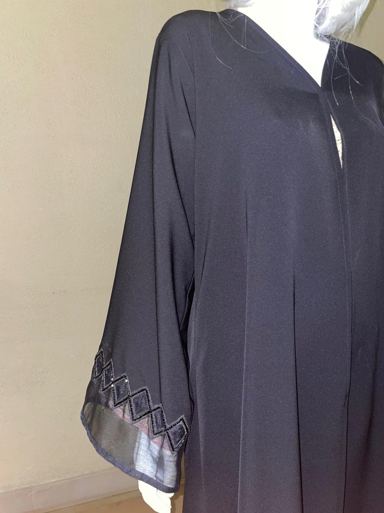 Black Abaya With Beaded Design