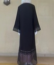 Black Abaya With Beaded Design