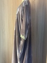 Velvet embroidered abaya -Taupe