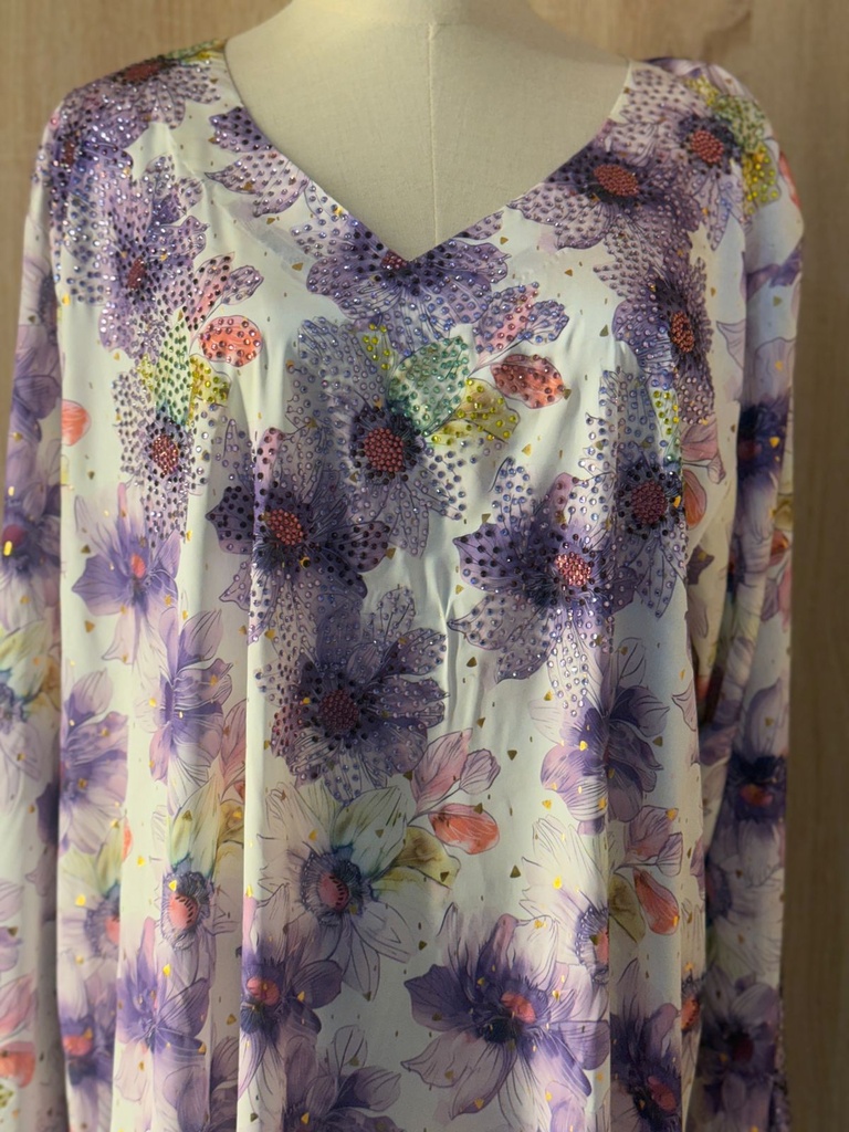 Embellished Floral Patient Gown  