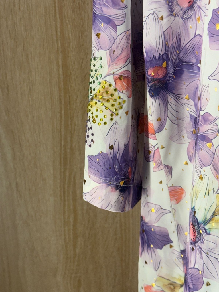 Embellished Floral Patient Gown  