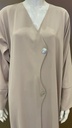 Beautiful Wave-Line Abaya with a Big Button
