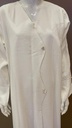 White Abaya with Heart-Shaped Button